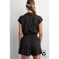 Butter Short Sleeve Quarter Zip Romper