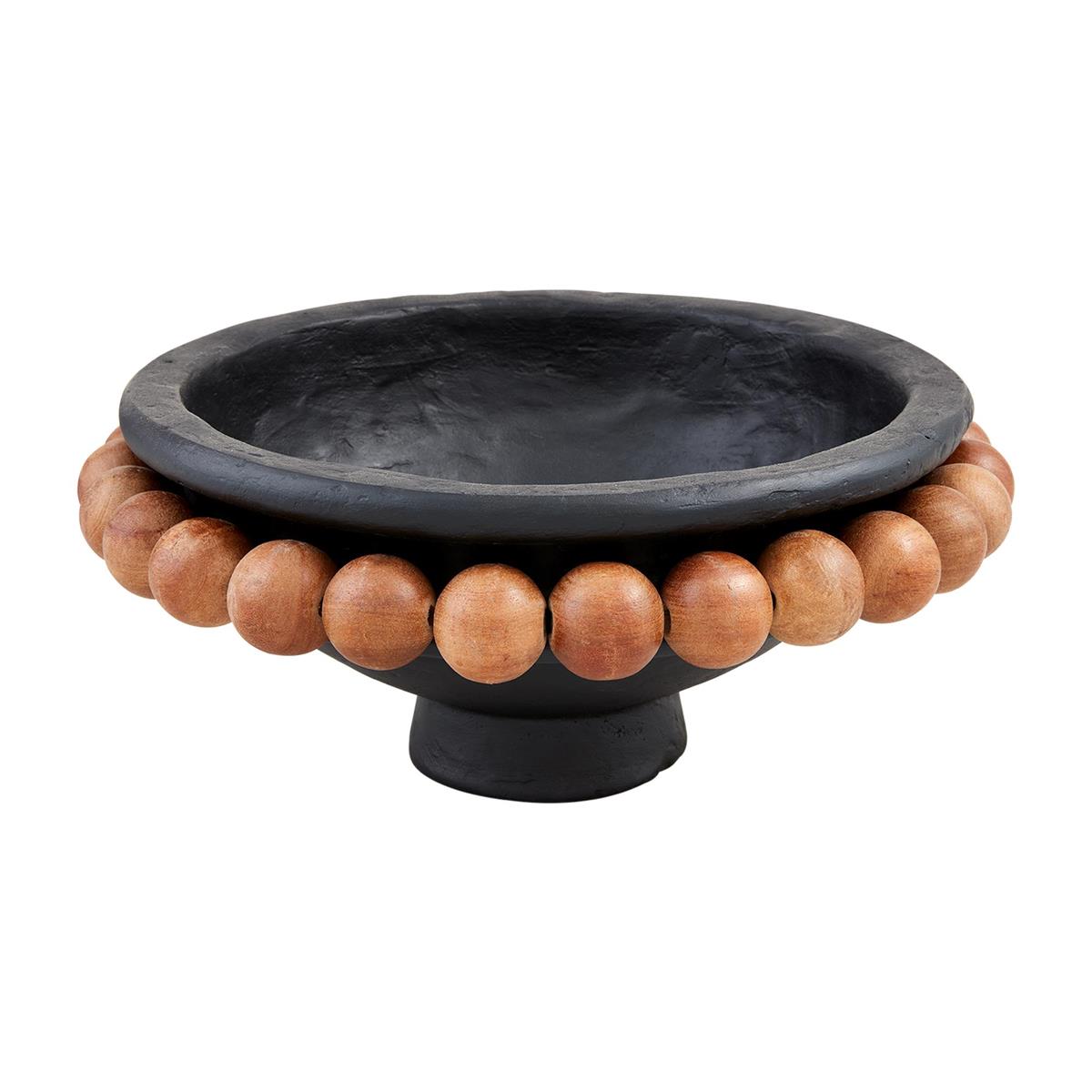 Mudpie Black Bead Footed Bowl