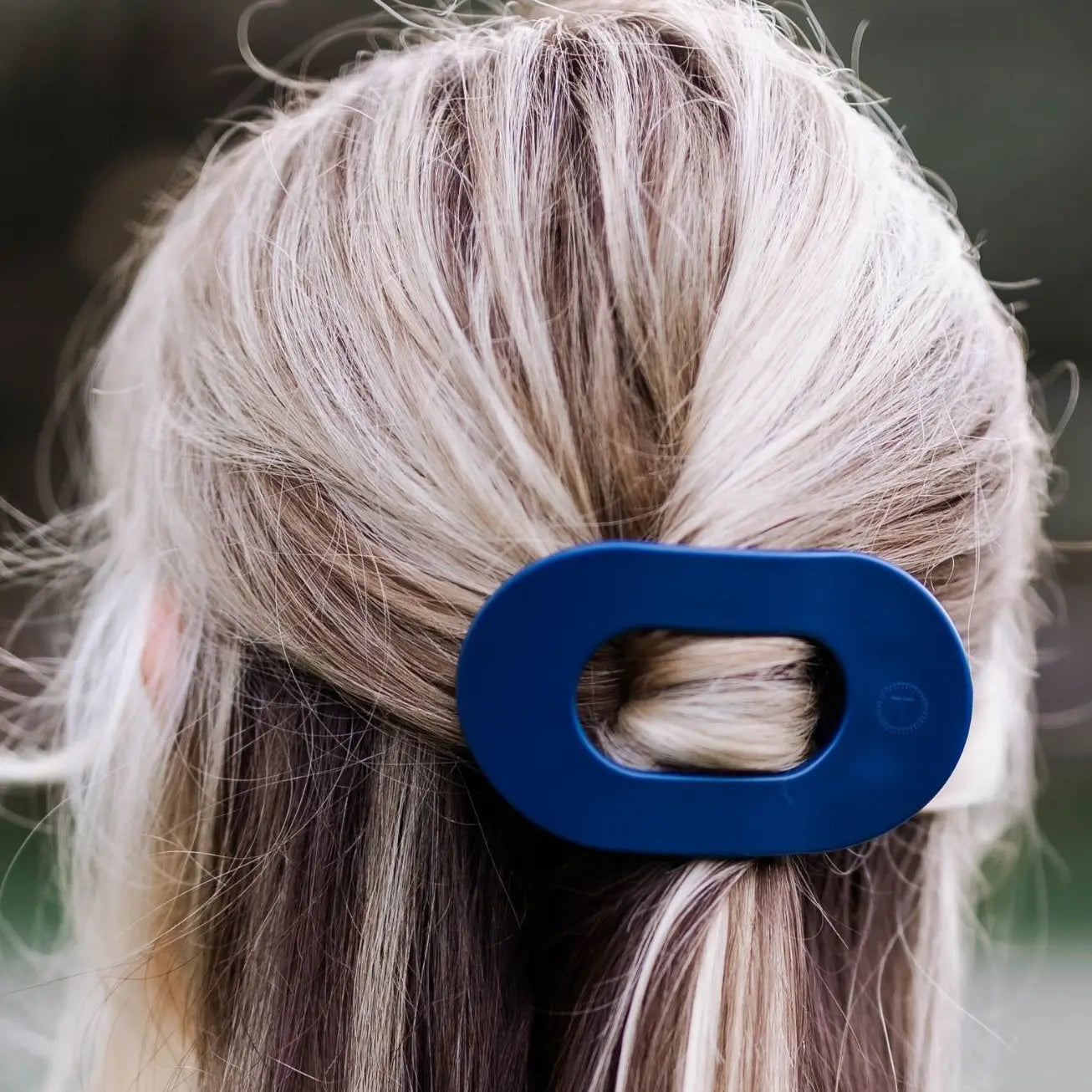 TELETIES Round Flat Hair Clip | Med. | Midnight Rain