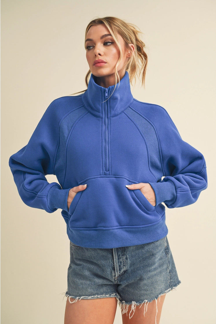 Dove Funnel Neck Half Zip