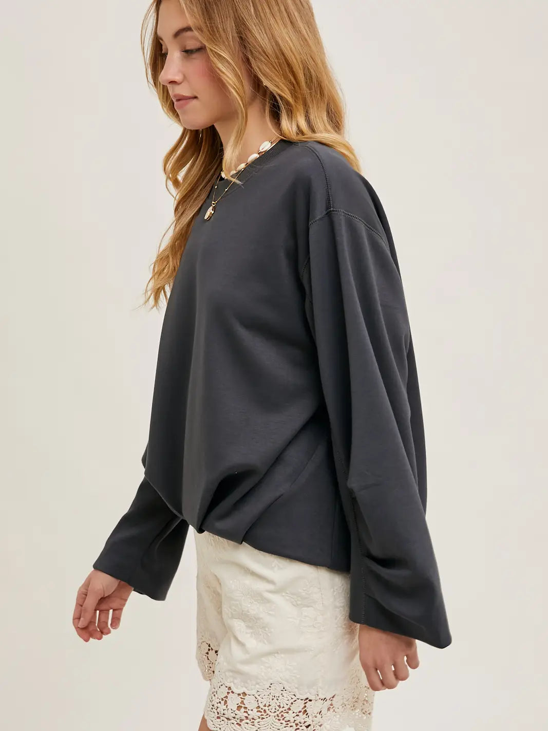 Softstreme Voluminous-Sleeve Pullover