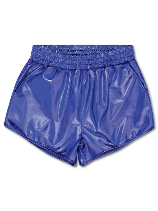 Blue Metallic Shorts