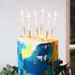 White & Gold Candles - 16 Pack | Birthday Party