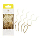 Gold & White Twist Birthday Candles - 20 Pack