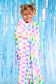 Simply Soft Reversible Blanket Lilac Rainbow Gummy Bear