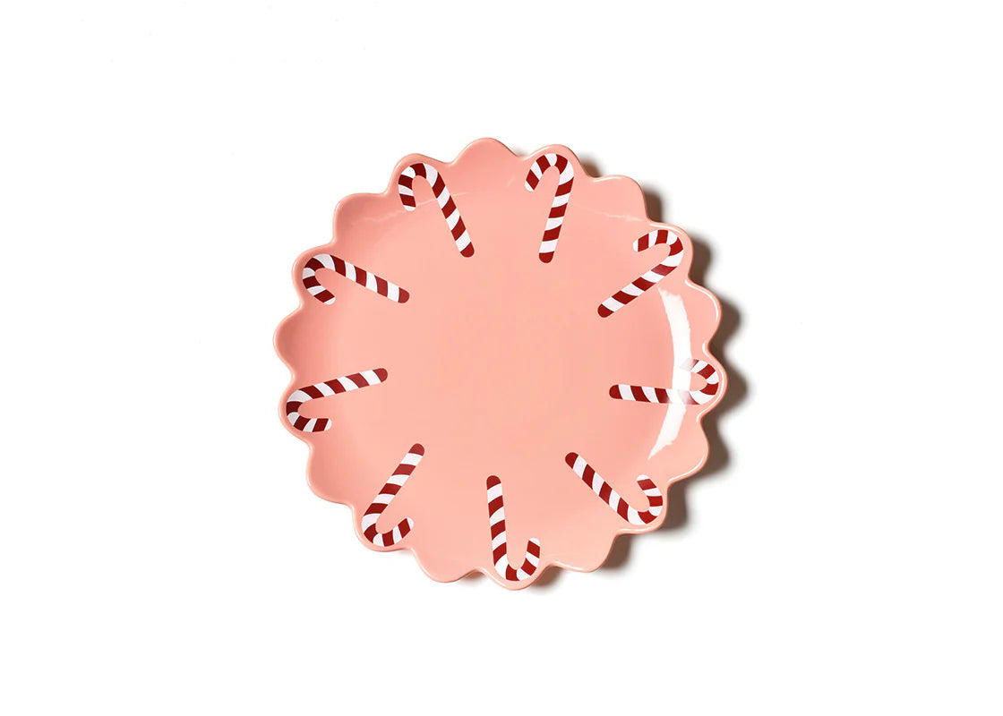 Coton Colors Provence Candy Cane Scallop Platter