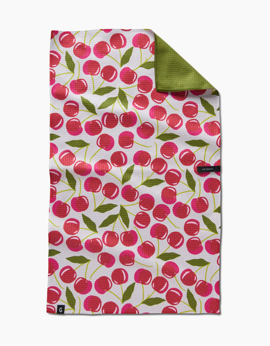 Geometry Cherry Chic Double Sided Tea Towel