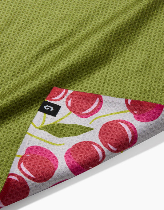 Geometry Cherry Chic Double Sided Tea Towel