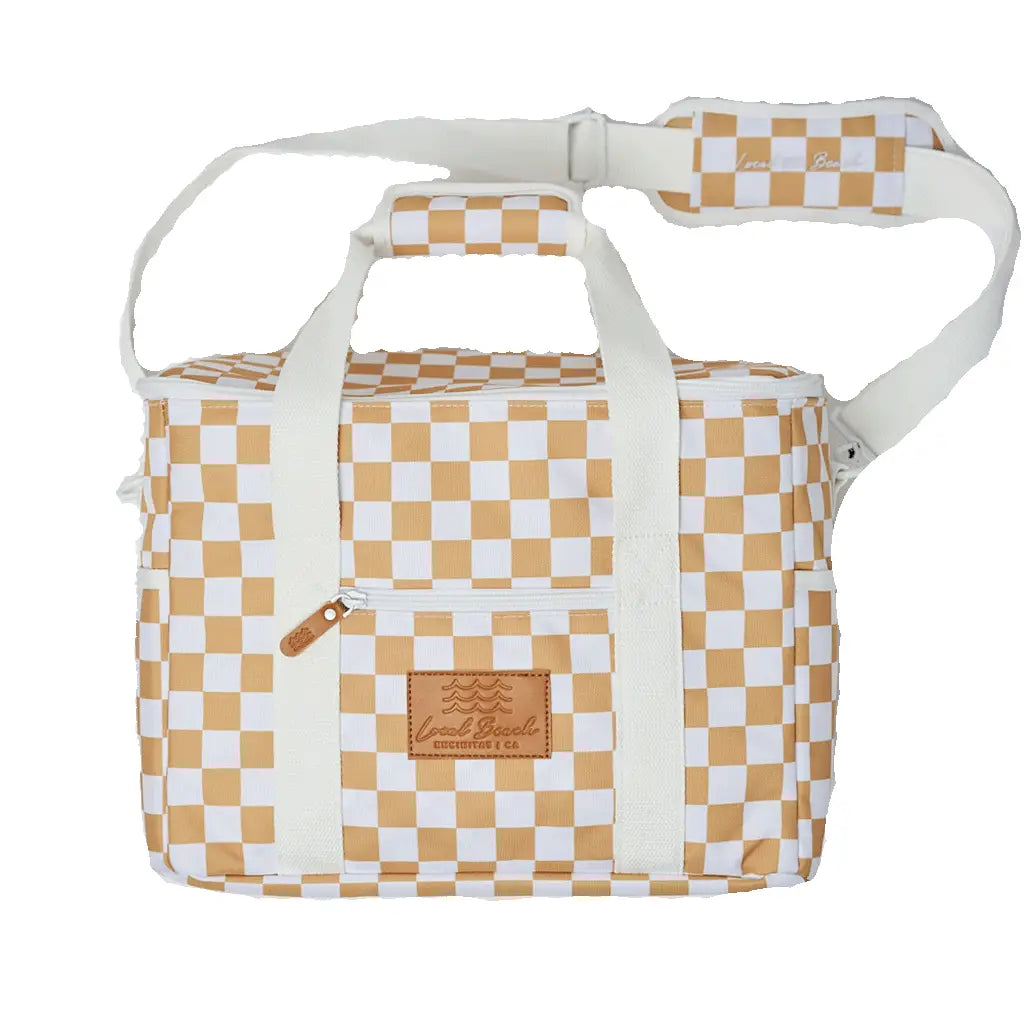 Local Beach Checker Cooler Bag