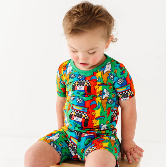 Kiki + Lulu Boy Rocket Lion Kid Shorts Pajamas