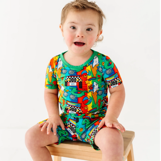 Kiki + Lulu Boy Rocket Lion Kid Shorts Pajamas