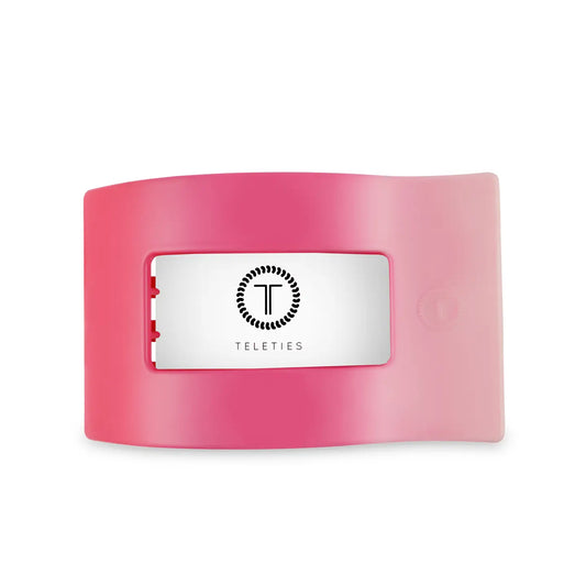 TELETIES Flat Rectangle Hair Clip | Large | Kiss & Tell
