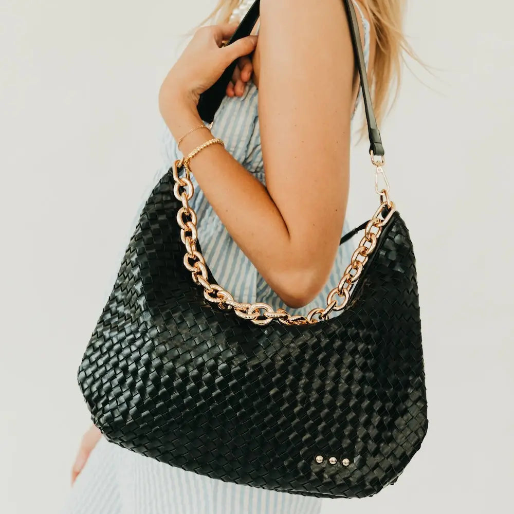Slouchy Woven Shoulder Bag