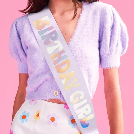 Birthday Girl Lavender Sash