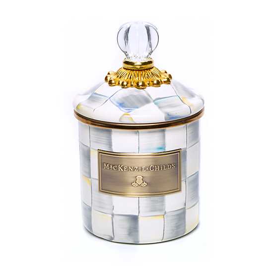 MacKenzie-Childs Sterling Check Demi Canister
