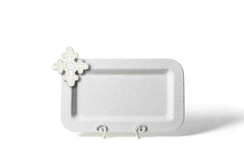 Happy Everything! Stone Small Dot Mini Entertaining Rectangle Platter