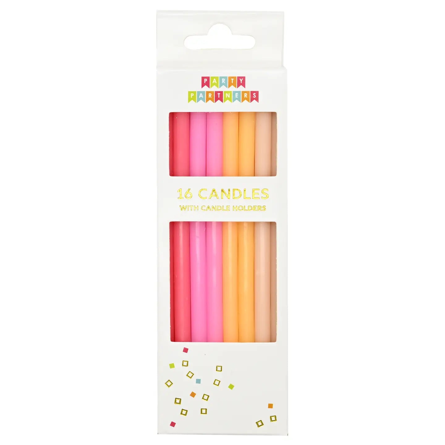 Candle Set - Tall Cotton Candy 16CT