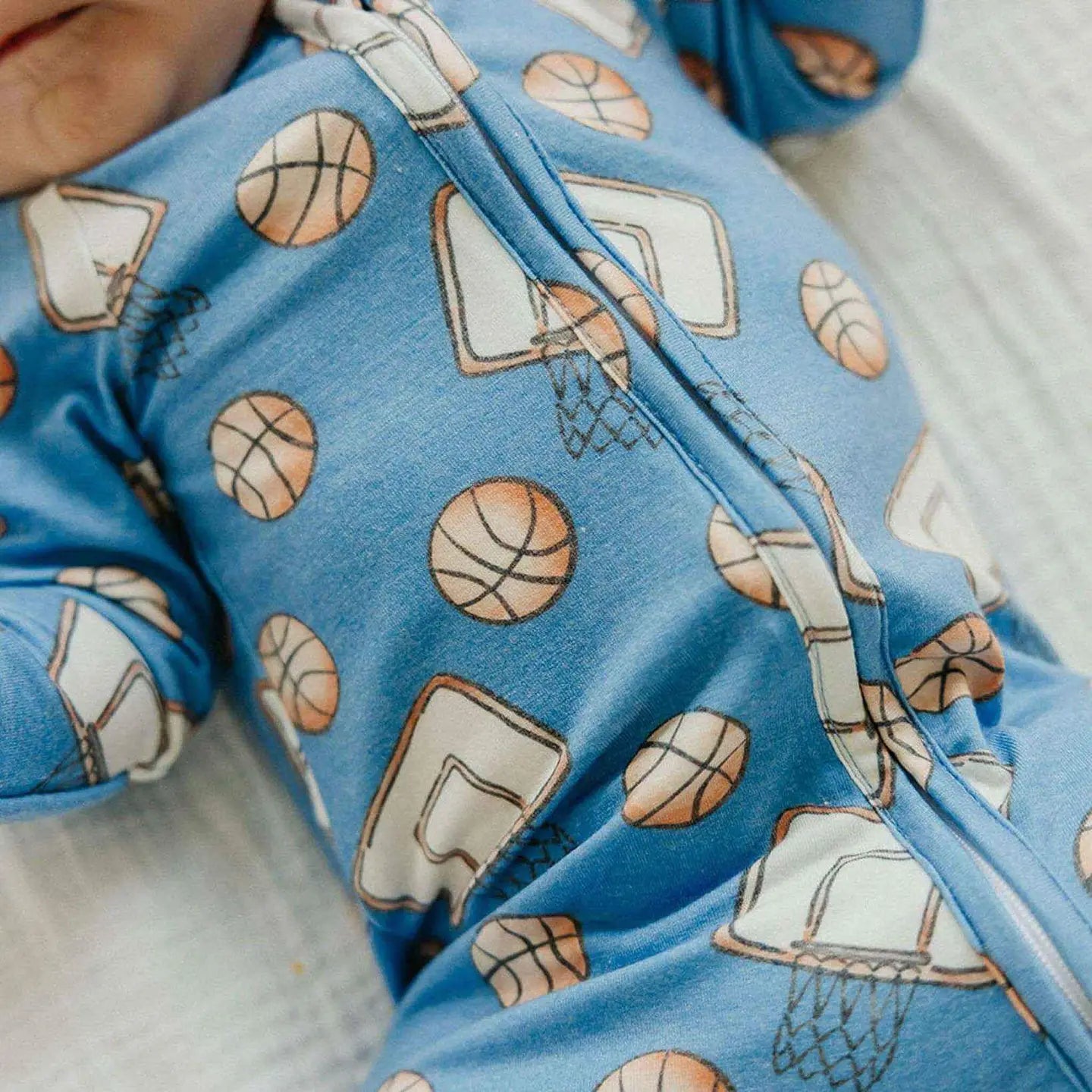 Copper Pearl Zip-Up Footie Pajama - Dunk