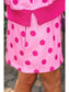 Printed Terry Skort Set- Pink/Magenta Polka Dot