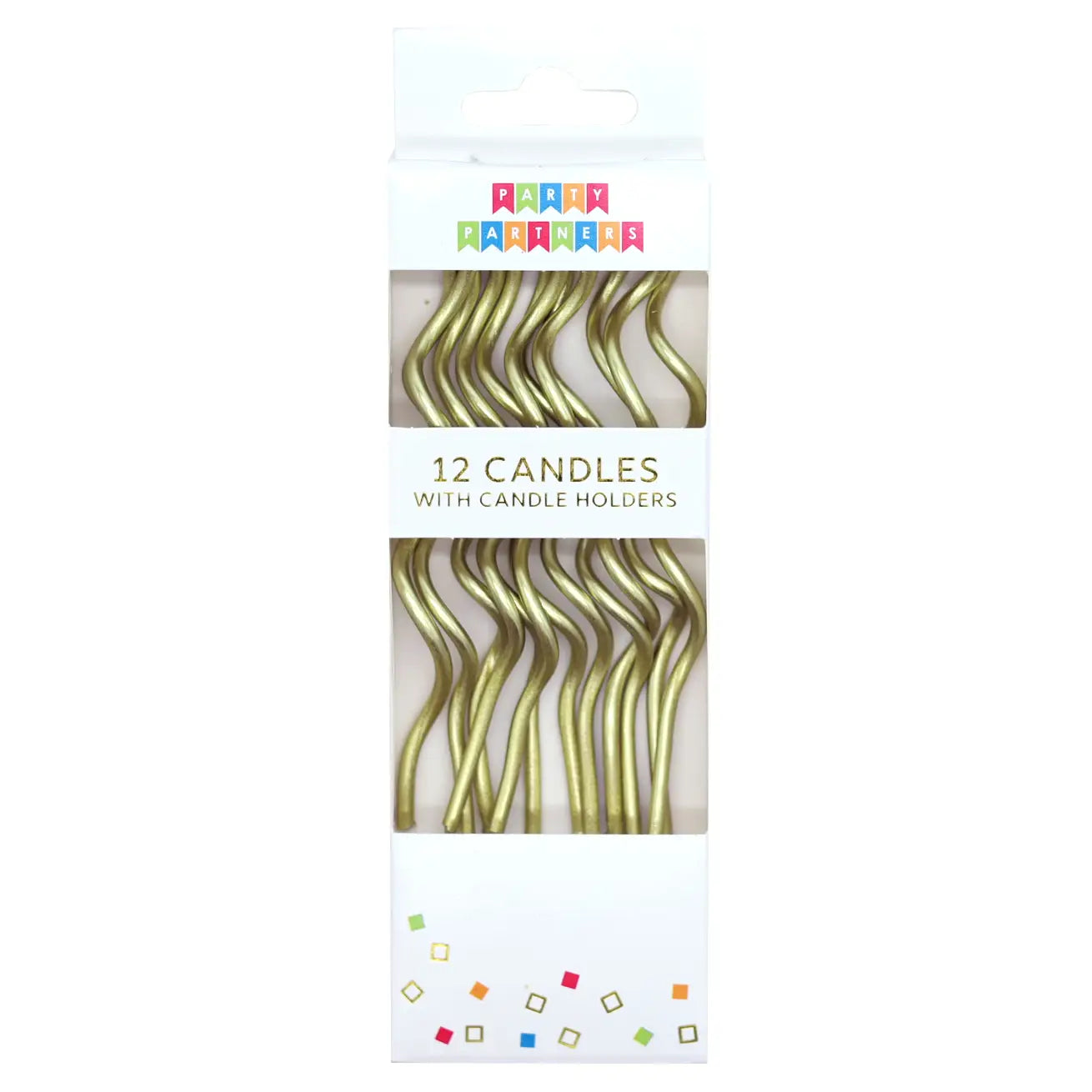 Gold Spiral 12 Candle Set