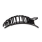 TELETIES Flat Round Hair Clip | Large | Jet Black Quilted