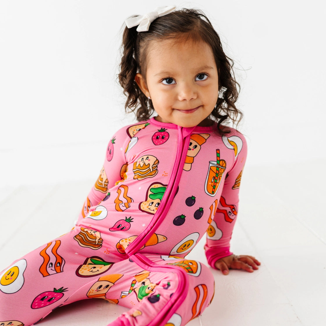 Kiki + Lulu Pink Breakfast Convertible Footie