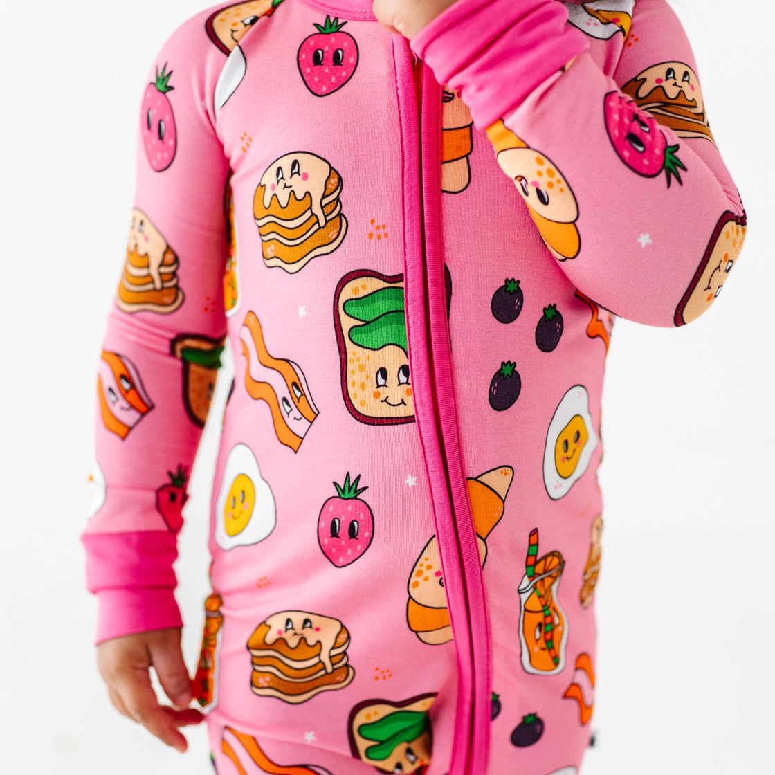 Kiki + Lulu Pink Breakfast Convertible Footie