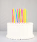 Tall Neon Rainbow Gradient 16 Candle Set