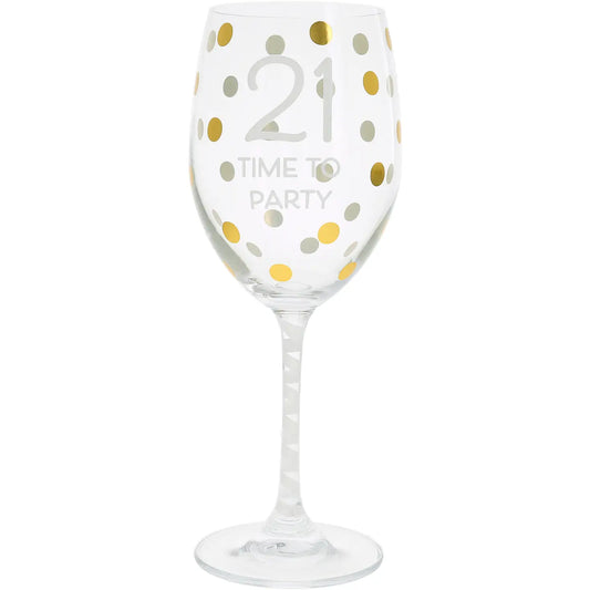 21 - Gift Boxed 16 oz Crystal Wine Glass