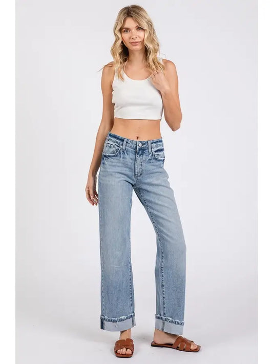 Petra153 Super Soft Touch Low Rise Comfort Baggy Straight