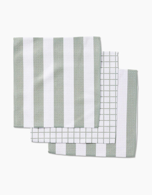 Geometry Sweet Mint Dishcloth Set