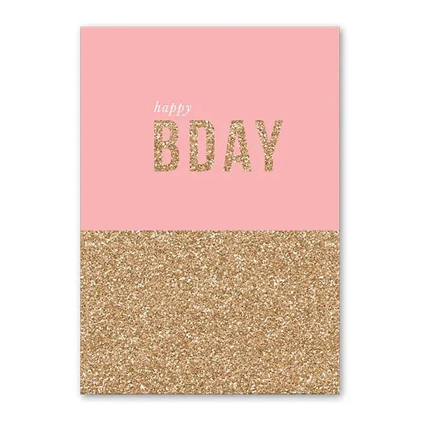 Greeting Card -Glitter Dip Birthday