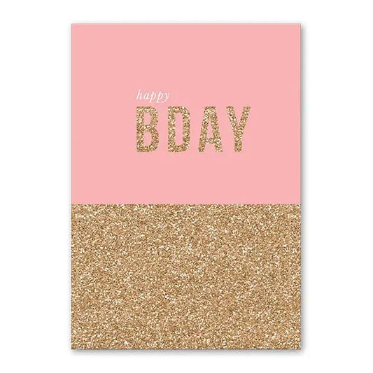 Greeting Card -Glitter Dip Birthday