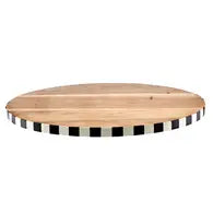 Checker Wood Lazy Susan