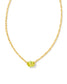 KENDRA SCOTT Cailin Gold Pendant Necklace in Green Peridot Crystal