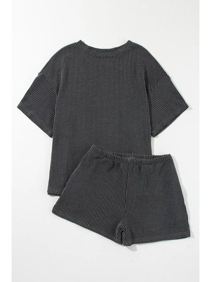 Ribbed Tee and Shorts Set