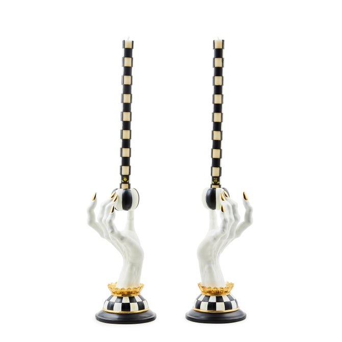 Haunted House Spooky Hand Candle Holders, Set of 2