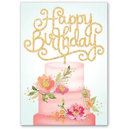 Greeting Card Birthday Cake Topper