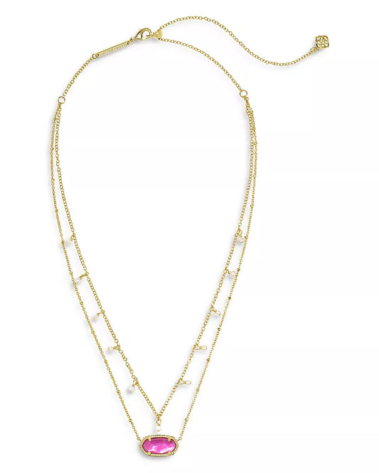 KENDRA SCOTT Elisa Gold Pearl Multi Strand Necklace in Gold Azalea Illusion