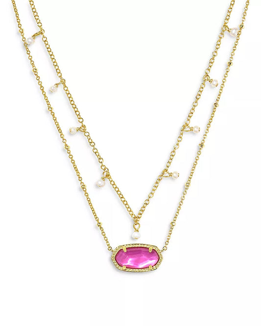 KENDRA SCOTT Elisa Gold Pearl Multi Strand Necklace in Gold Azalea Illusion