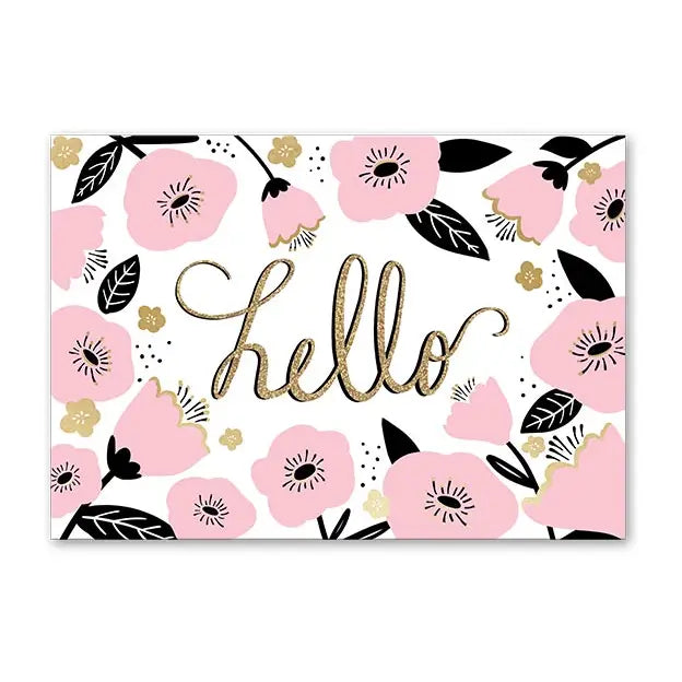 Greeting Card -Mod Flowers Friendship