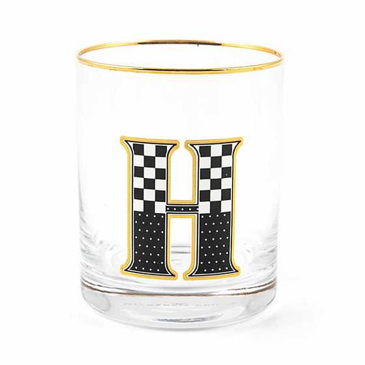 MacKenzie Childs Monogram Tumbler - H
