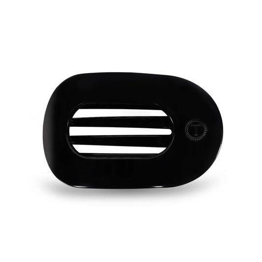 TELETIES Round Flat Hair Clip | Med. | Jet Black