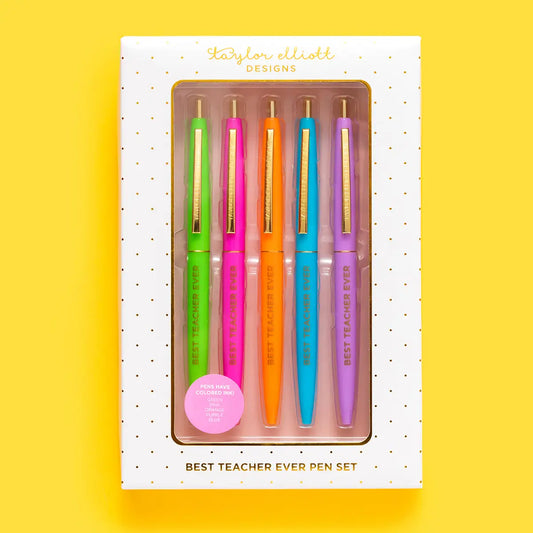Pen Set - Teacher Appreciation - 5 Piece Set