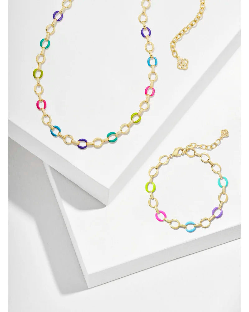 KENDRA SCOTT Kelsey Gold Chain Bracelet in Multi Mix