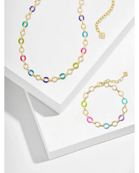 KENDRA SCOTT Kelsey Gold Chain Necklace in Multi Mix