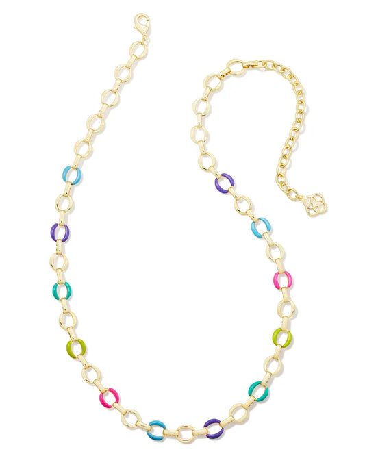 KENDRA SCOTT Kelsey Gold Chain Necklace in Multi Mix