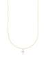 KENDRA SCOTT Cross 14k Yellow Gold Pendant Necklace in White Diamonds