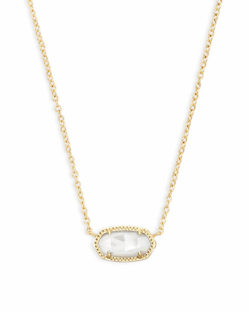 KENDRA SCOTTElisa Gold Extended Length Pendant Necklace in Ivory Mop