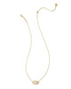 Elisa Mama Script Gold Short Pendant Necklace